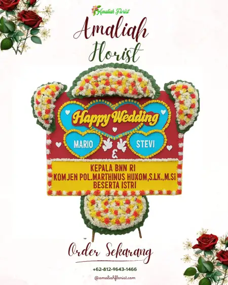 Papan Bunga Pernikahan Sumberbrantas